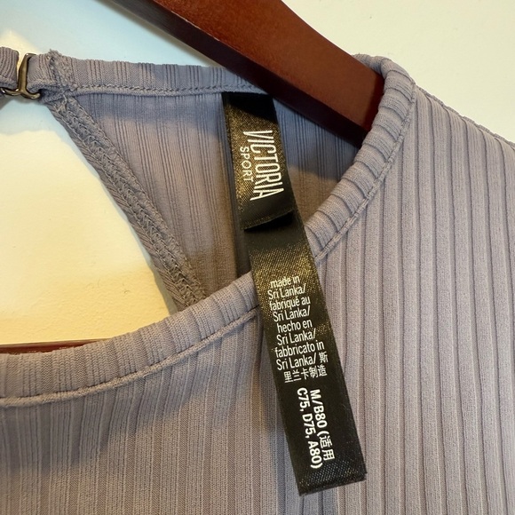 Victoria Secret Sport Gray Open Back Bodysuit - Picture 2 of 7